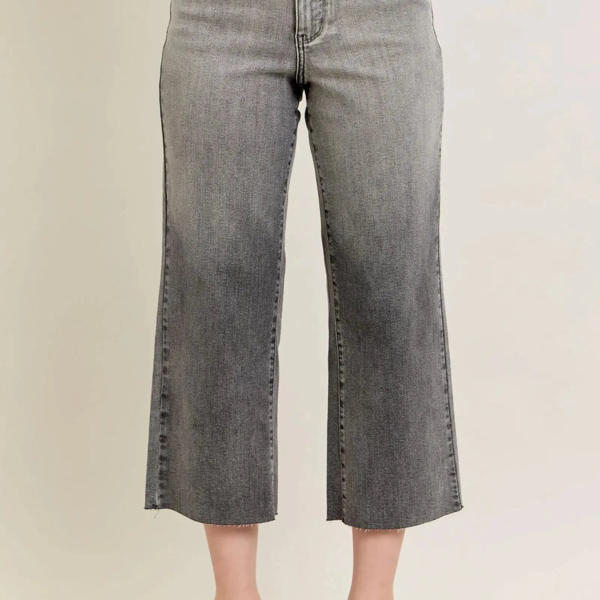Judy Blue Keep It Cool Wide Leg High Rise Crop Jeans