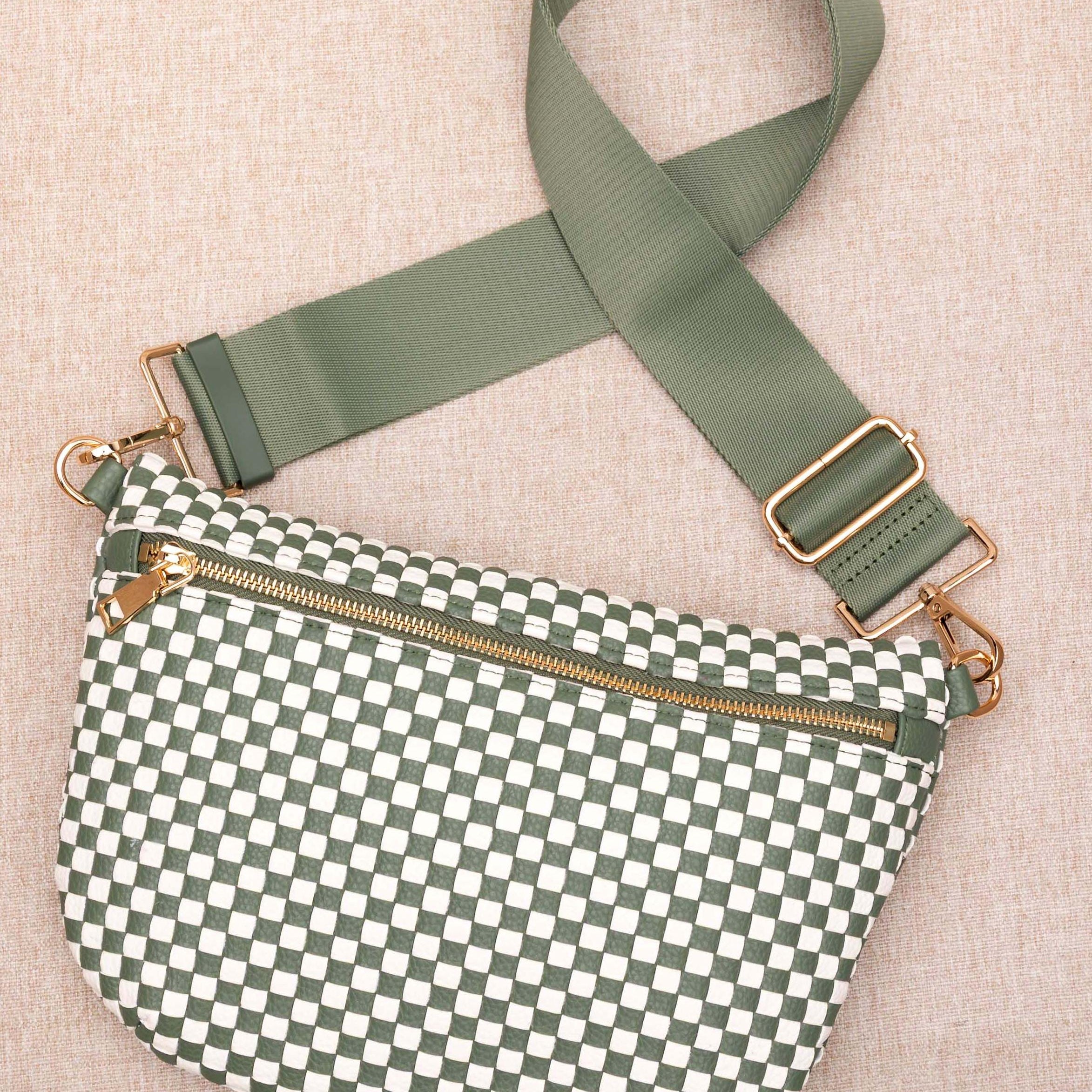 Aili's Corner On the Move Layla Woven Check Crossbody Bag