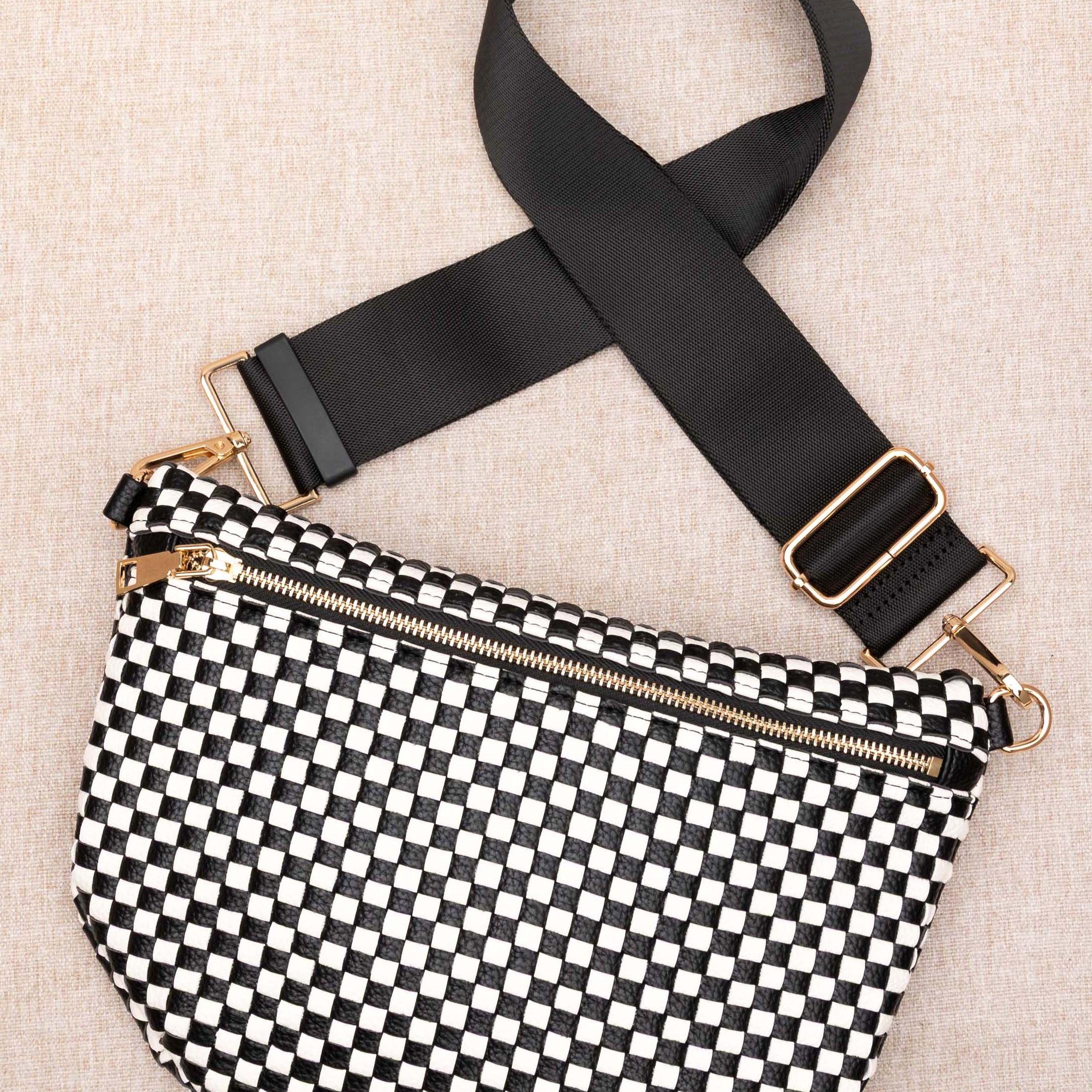 Aili's Corner On the Move Layla Woven Check Crossbody Bag
