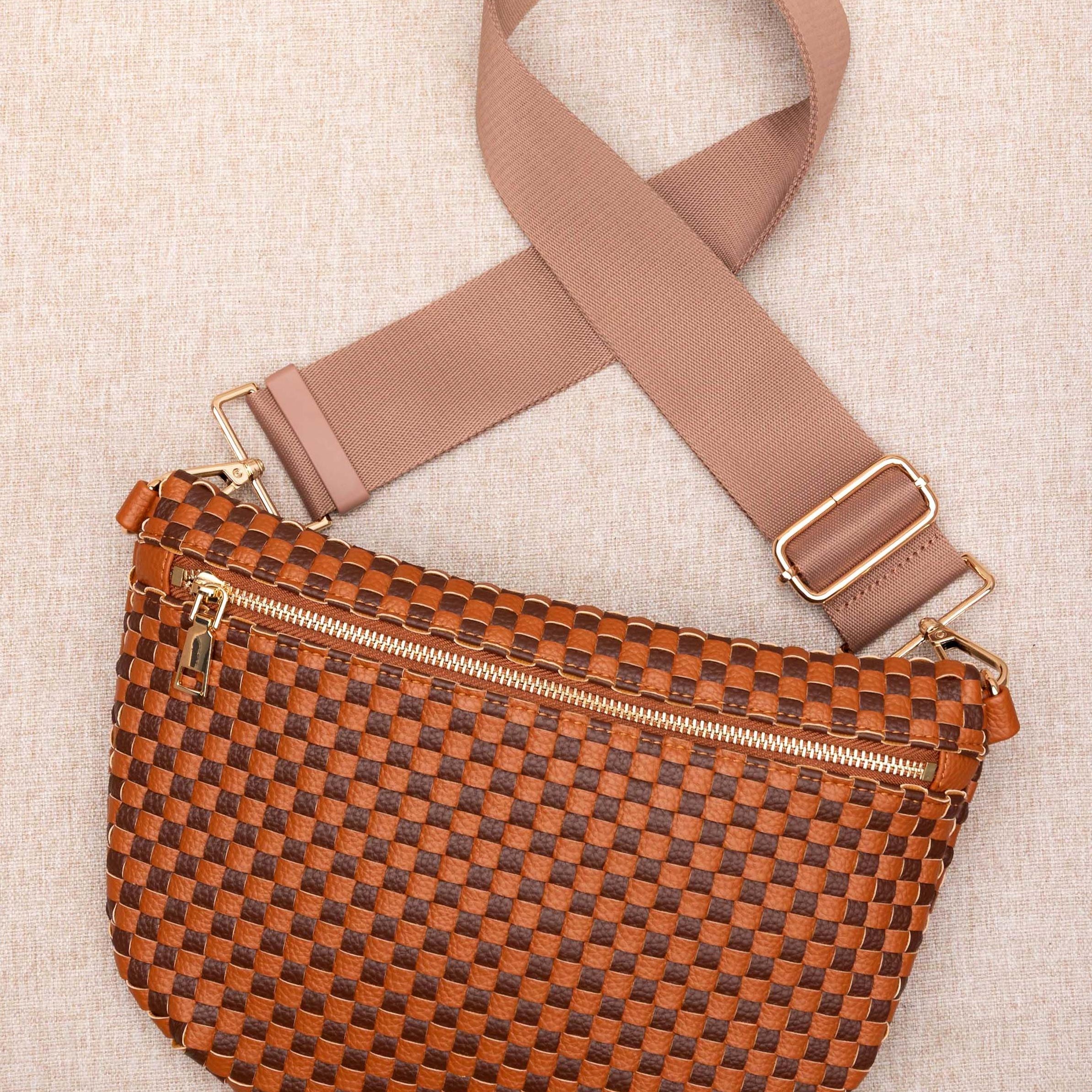 Aili's Corner On the Move Layla Woven Check Crossbody Bag