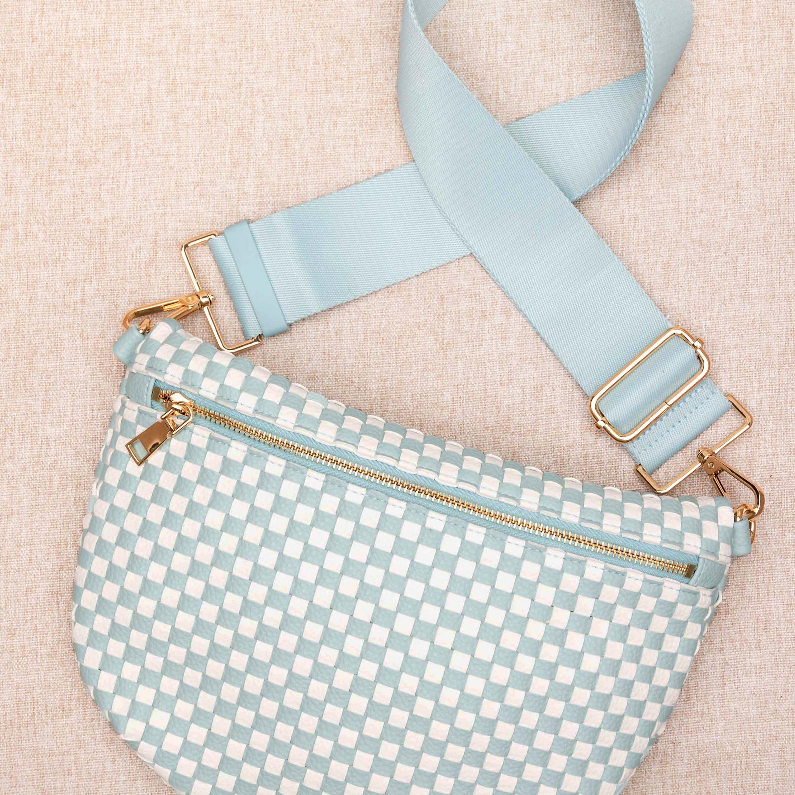 Aili's Corner On the Move Layla Woven Check Crossbody Bag