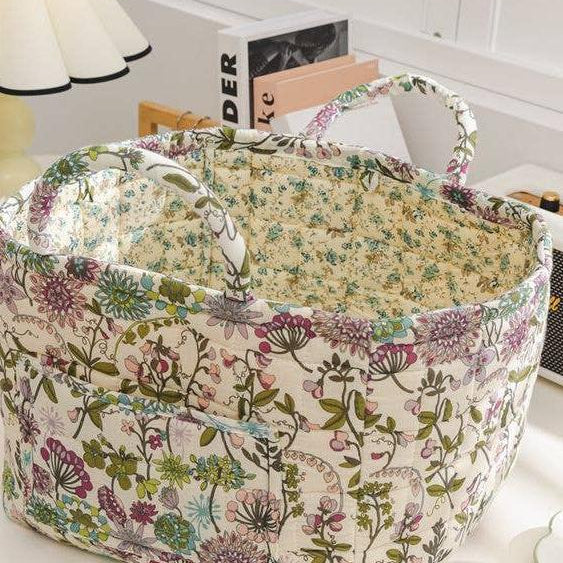 Carry It Cute Floral Quilted Storage Tote