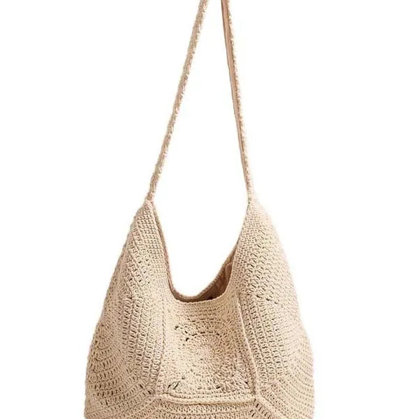 Aili's Corner Hooked on your Raquel Crochet Hobo Bag-Women's Accessories-Shop Z & Joxa