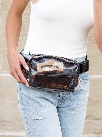 Aili’s Corner Juni Summer Daze Clear Stadium Belt Bag-Women's Accessories-Shop Z & Joxa