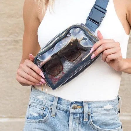 Aili’s Corner Juni Summer Daze Clear Stadium Belt Bag-Women's Accessories-Shop Z & Joxa
