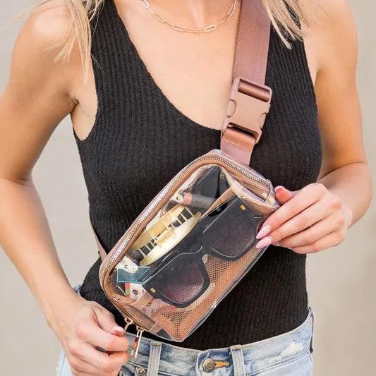 Aili’s Corner Juni Summer Daze Clear Stadium Belt Bag-Women's Accessories-Shop Z & Joxa