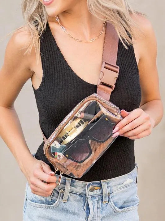 Aili’s Corner Juni Summer Daze Clear Stadium Belt Bag-Women's Accessories-Shop Z & Joxa
