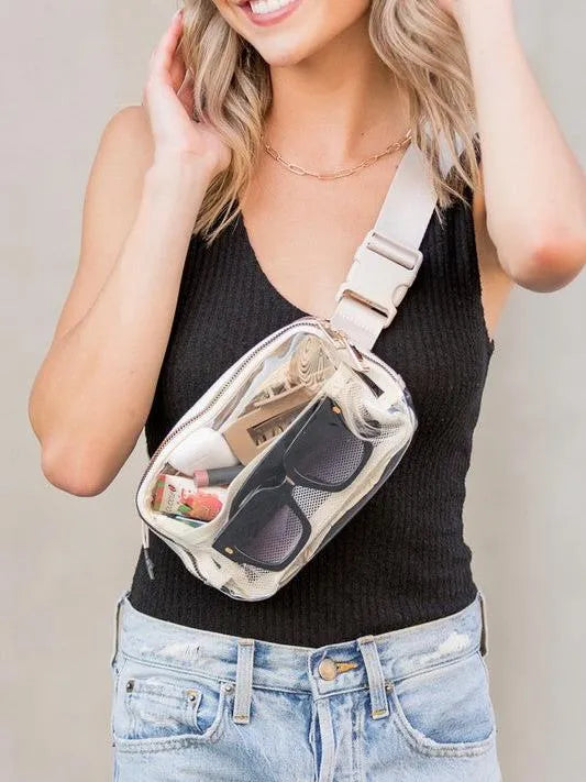Aili’s Corner Juni Summer Daze Clear Stadium Belt Bag-Women's Accessories-Shop Z & Joxa