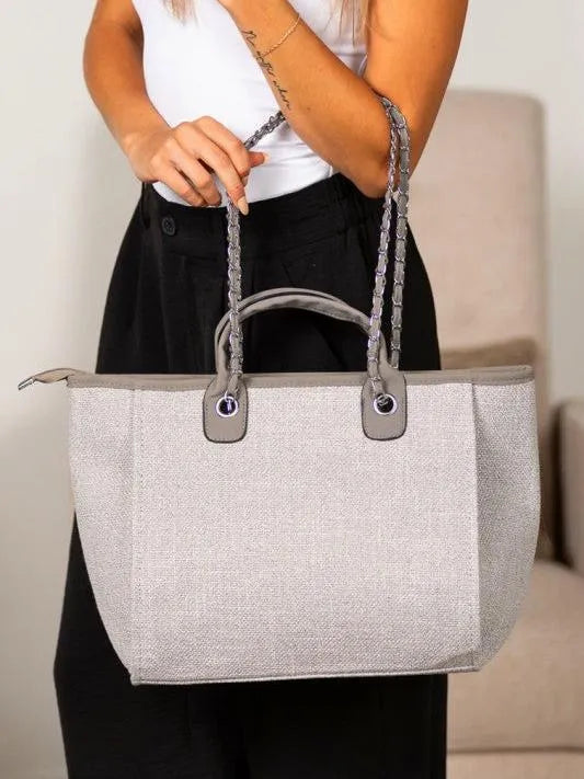 Aili's Corner Metro Tweed Large Tote Bag-Women's Accessories-Shop Z & Joxa