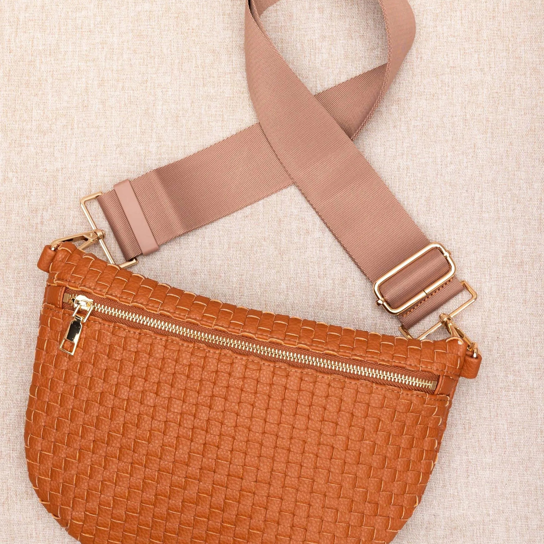 Aili's Corner On the Go Go Vivienne Woven Crossbody Bag-Women's Accessories-Shop Z & Joxa
