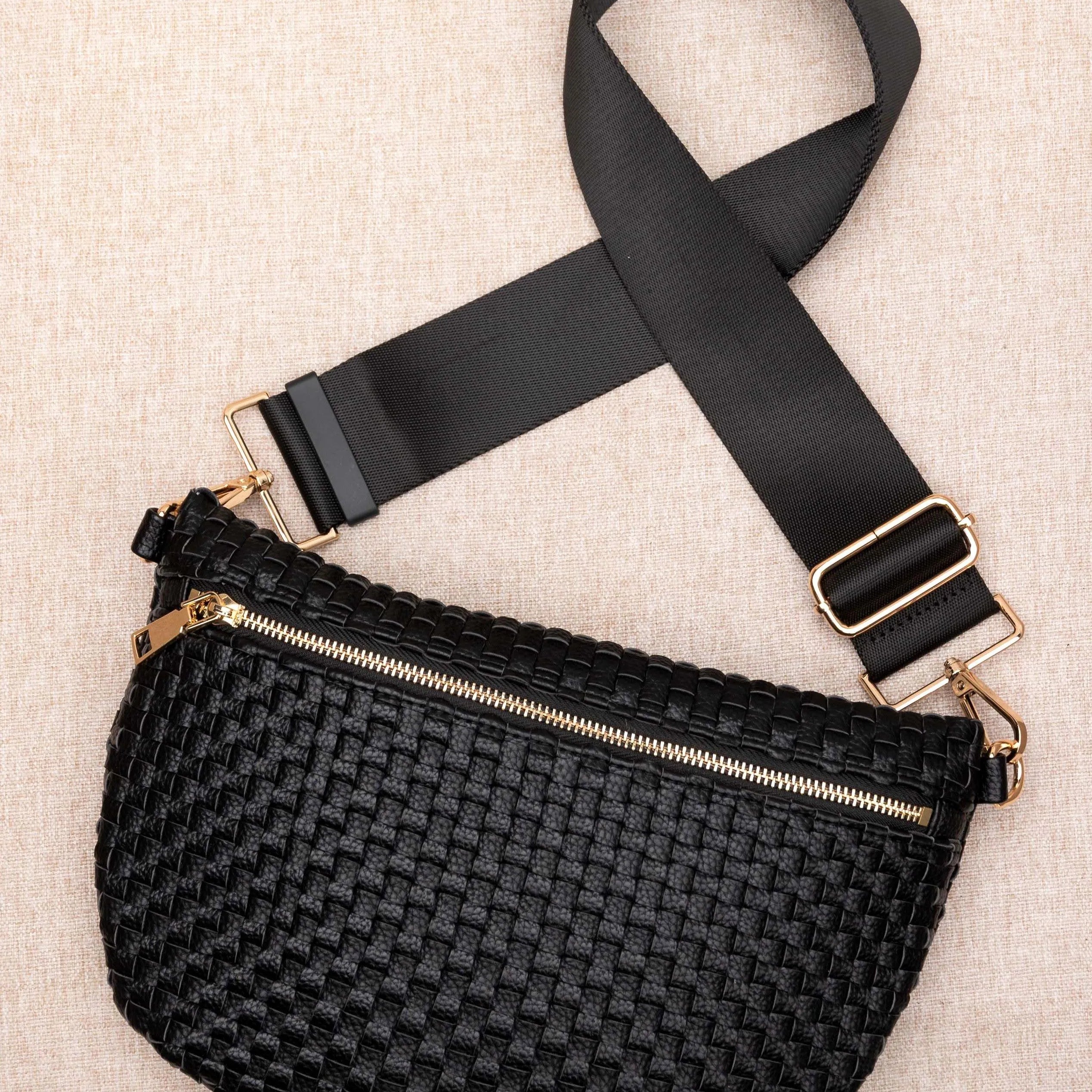 Aili's Corner On the Go Go Vivienne Woven Crossbody Bag-Women's Accessories-Shop Z & Joxa