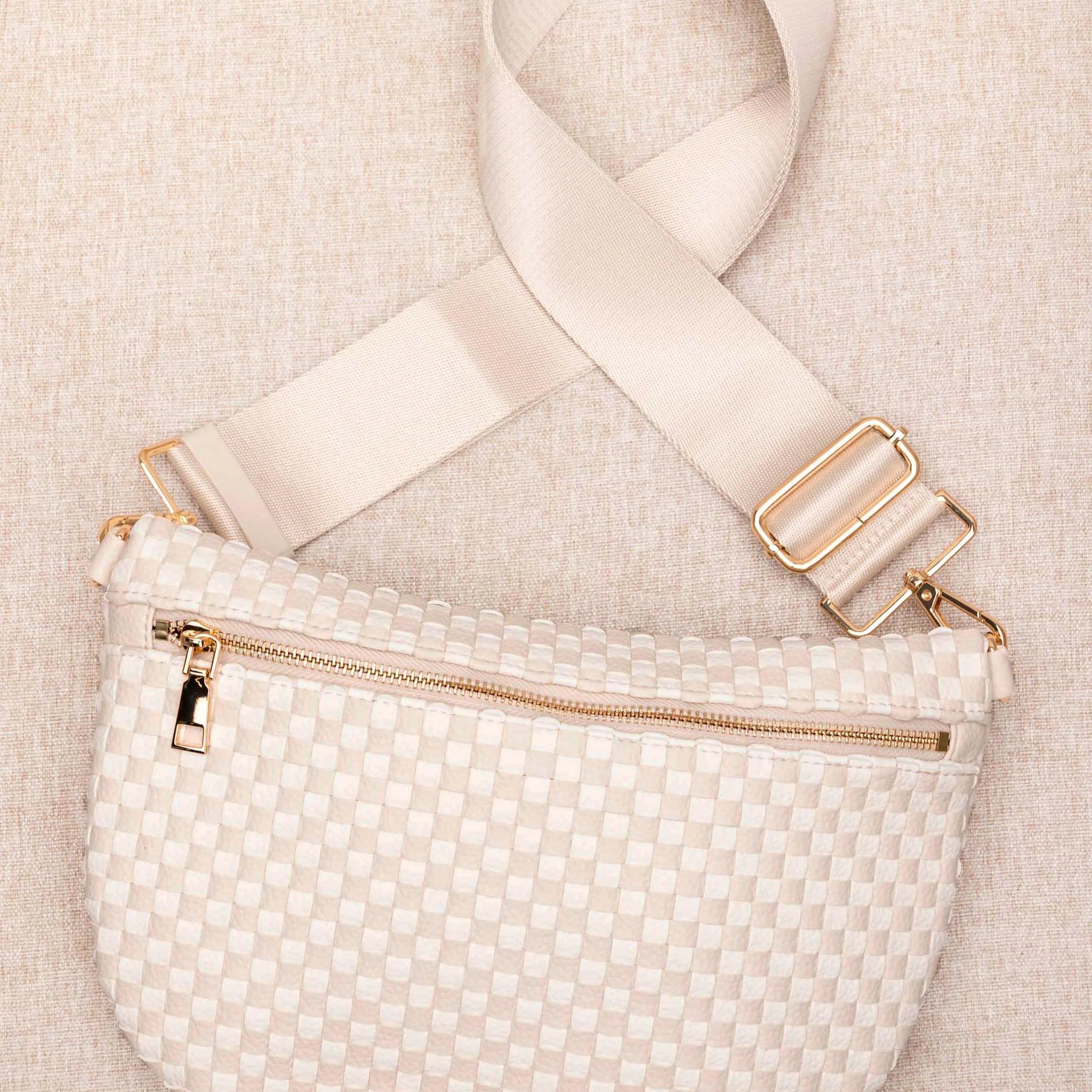 Aili's Corner On the Move Layla Woven Check Crossbody Bag-Women's Accessories-Shop Z & Joxa
