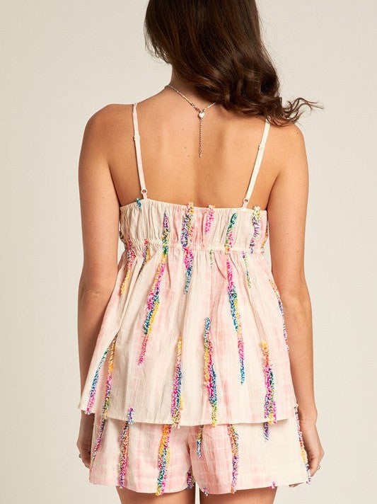 All You Need is a Splash of Color Shorts + Tank Matching Set-Women's Sets-Shop Z & Joxa