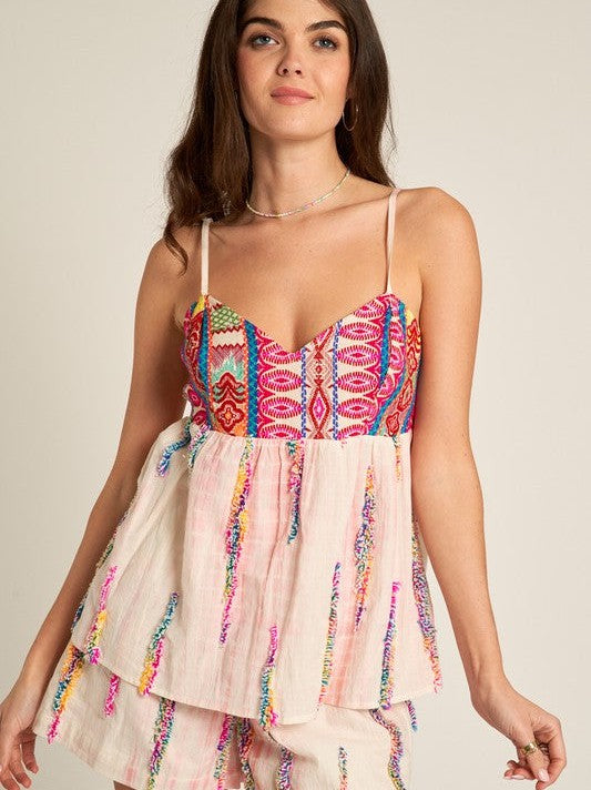 All You Need is a Splash of Color Shorts + Tank Matching Set-Women's Sets-Shop Z & Joxa