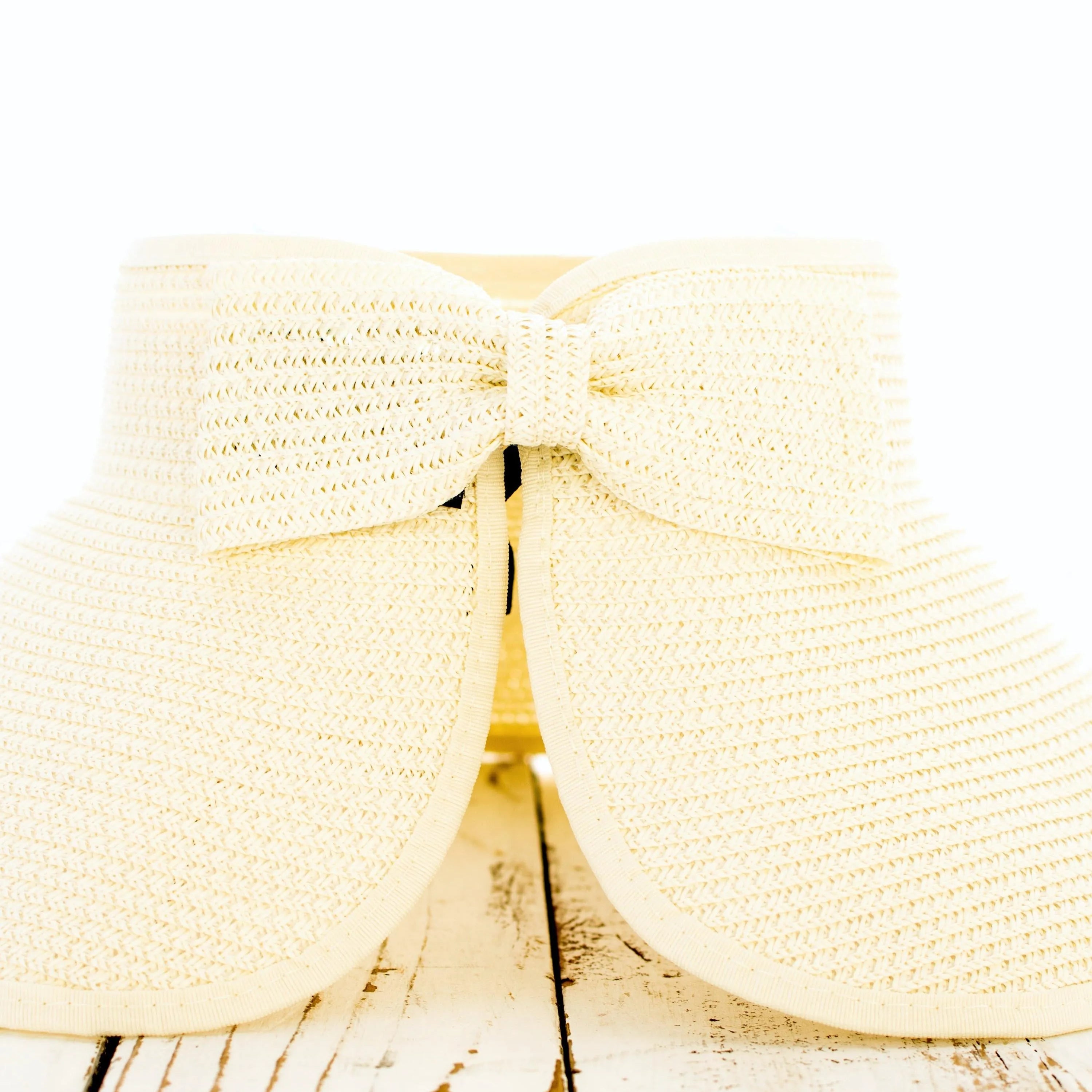 Alli's Corner Bow & Go Wide Brim Visor-Sun Visor-Shop Z & Joxa