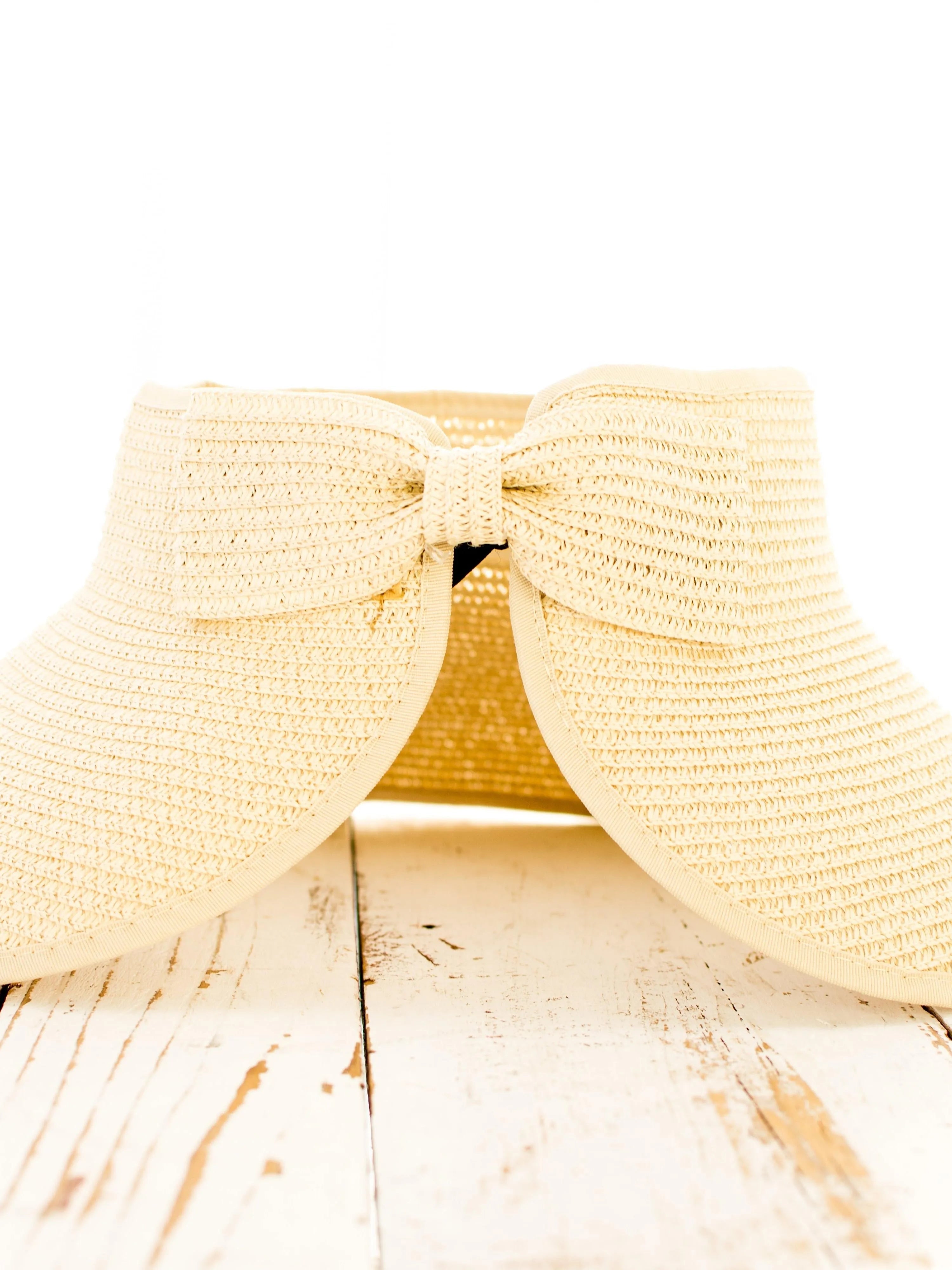 Alli's Corner Bow & Go Wide Brim Visor-Sun Visor-Shop Z & Joxa