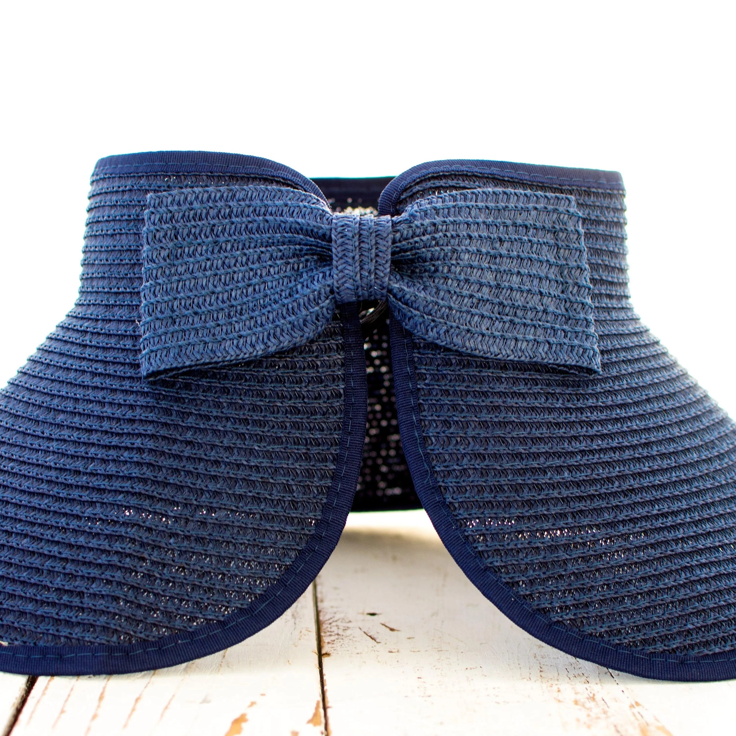 Alli's Corner Bow & Go Wide Brim Visor-Sun Visor-Shop Z & Joxa