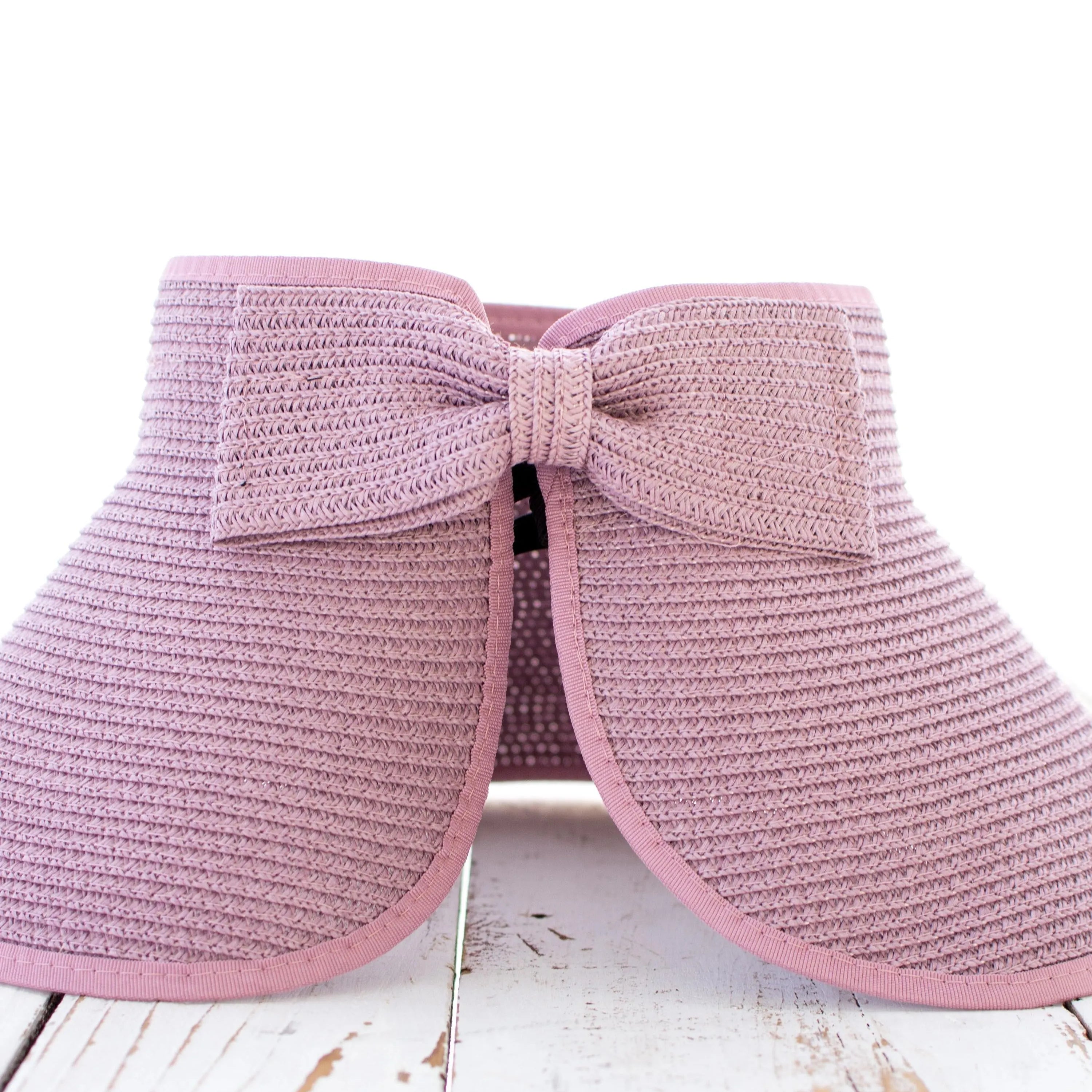 Alli's Corner Bow & Go Wide Brim Visor-Sun Visor-Shop Z & Joxa