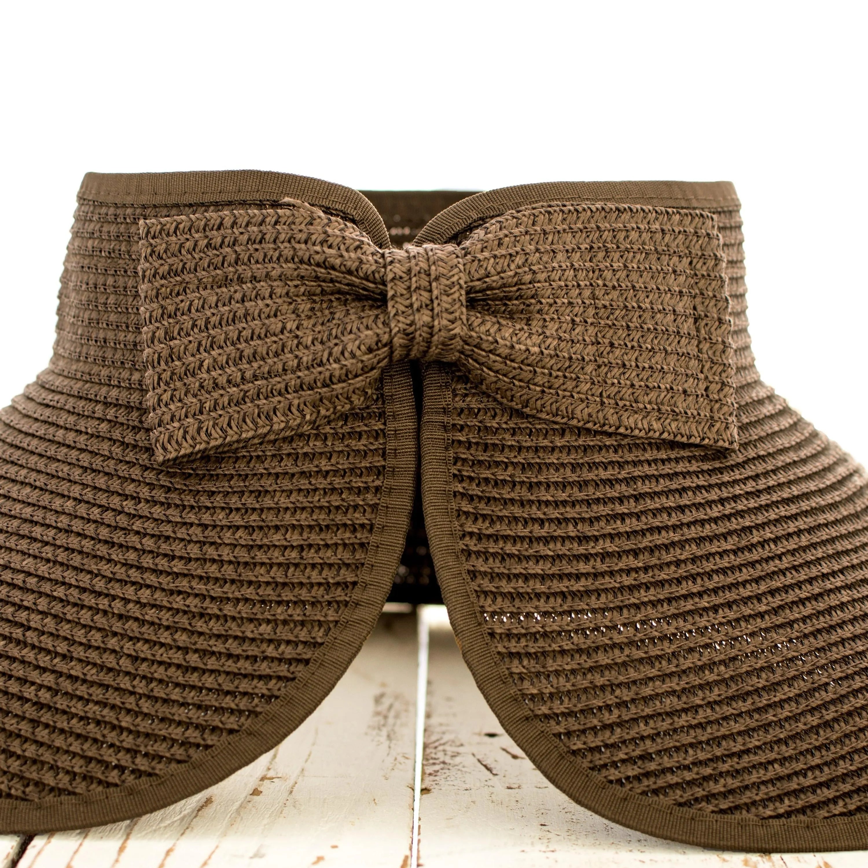 Alli's Corner Bow & Go Wide Brim Visor-Sun Visor-Shop Z & Joxa