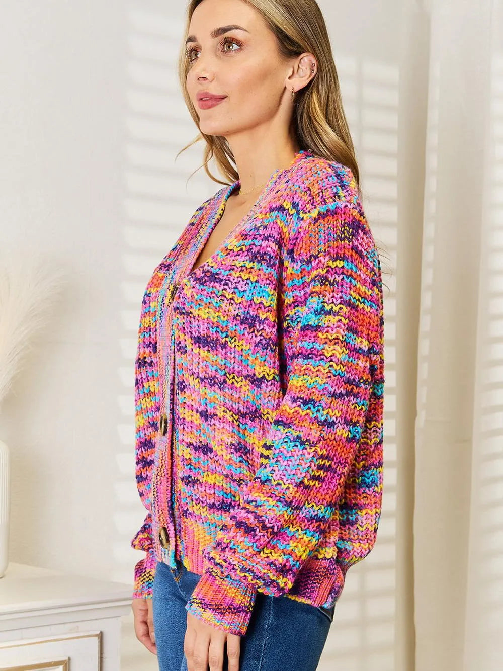 Angel Wings Sweet Mirage V-Neck Long Sleeve Knit Cardigan-Women's Shirts & Tops-Shop Z & Joxa