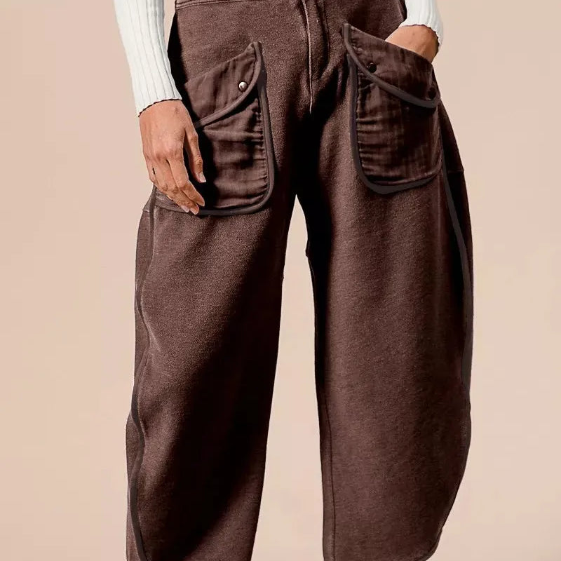 BiBi Pocket Full of Comfort Washed Terry Vintage Crop Pants-Women's Pants-Shop Z & Joxa