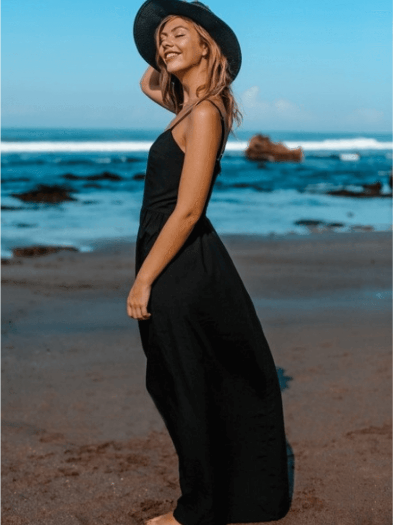 Black Maxi Vacation Dress | Ethical Fashion-Women's Dresses-Shop Z & Joxa