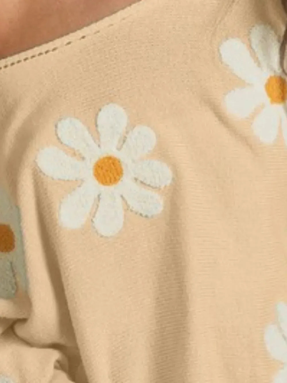Bloom and Cozy Daisy Embroidered Oversized Knit Top-Women's Shirts & Tops-Shop Z & Joxa