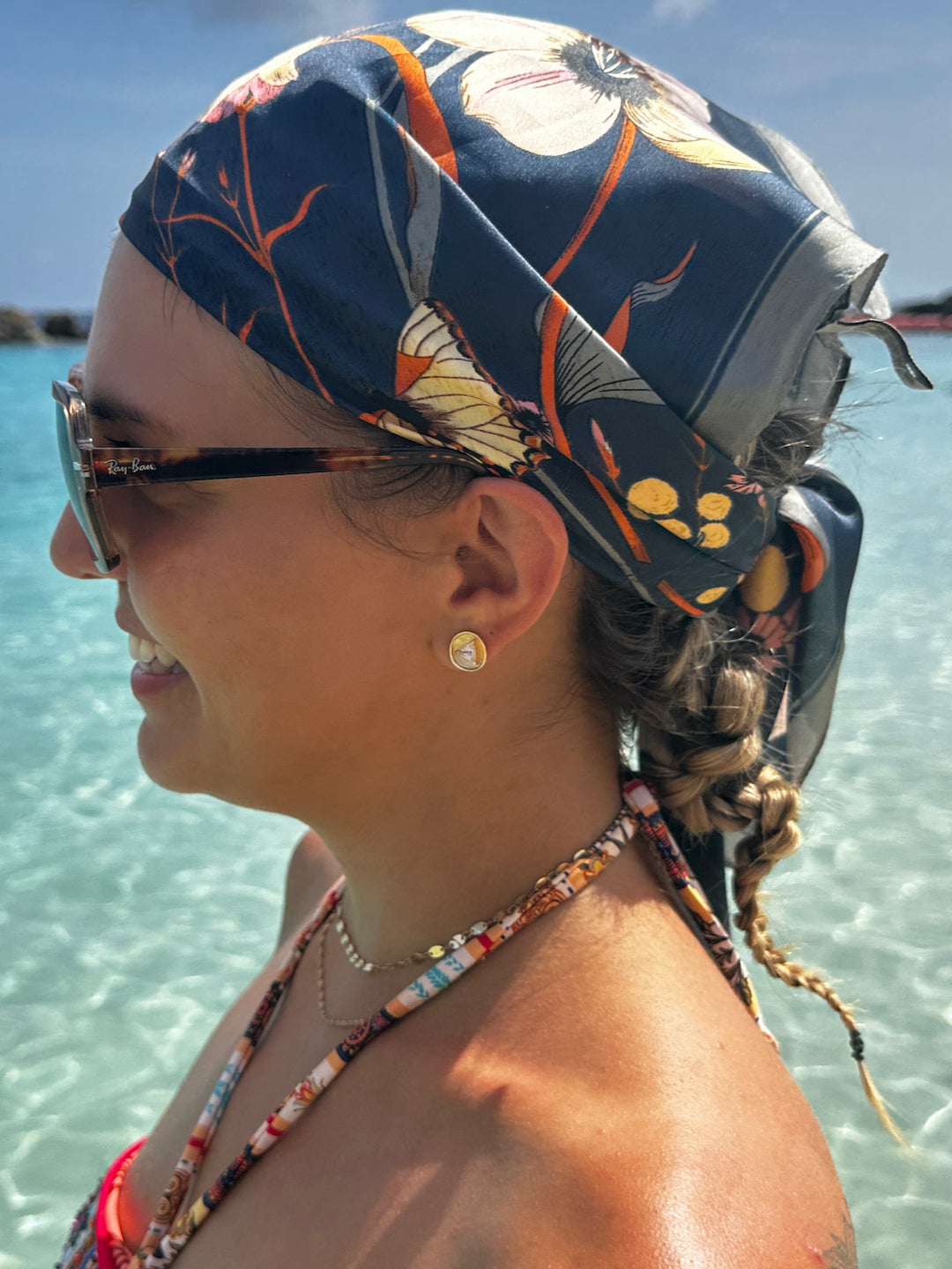 Blossom Everyday Floral Silk Fashion Scarf-Women's Accessories-Shop Z & Joxa