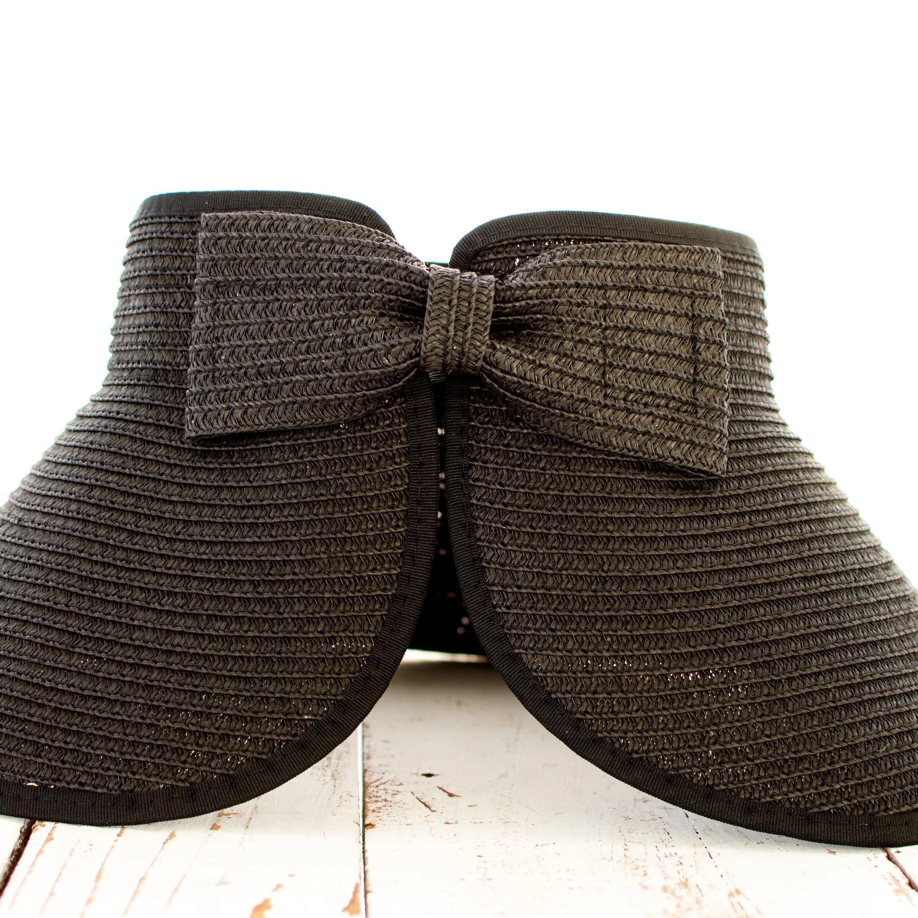 Bow & Go Wide Brim Visor-Women's Accessories-Shop Z & Joxa