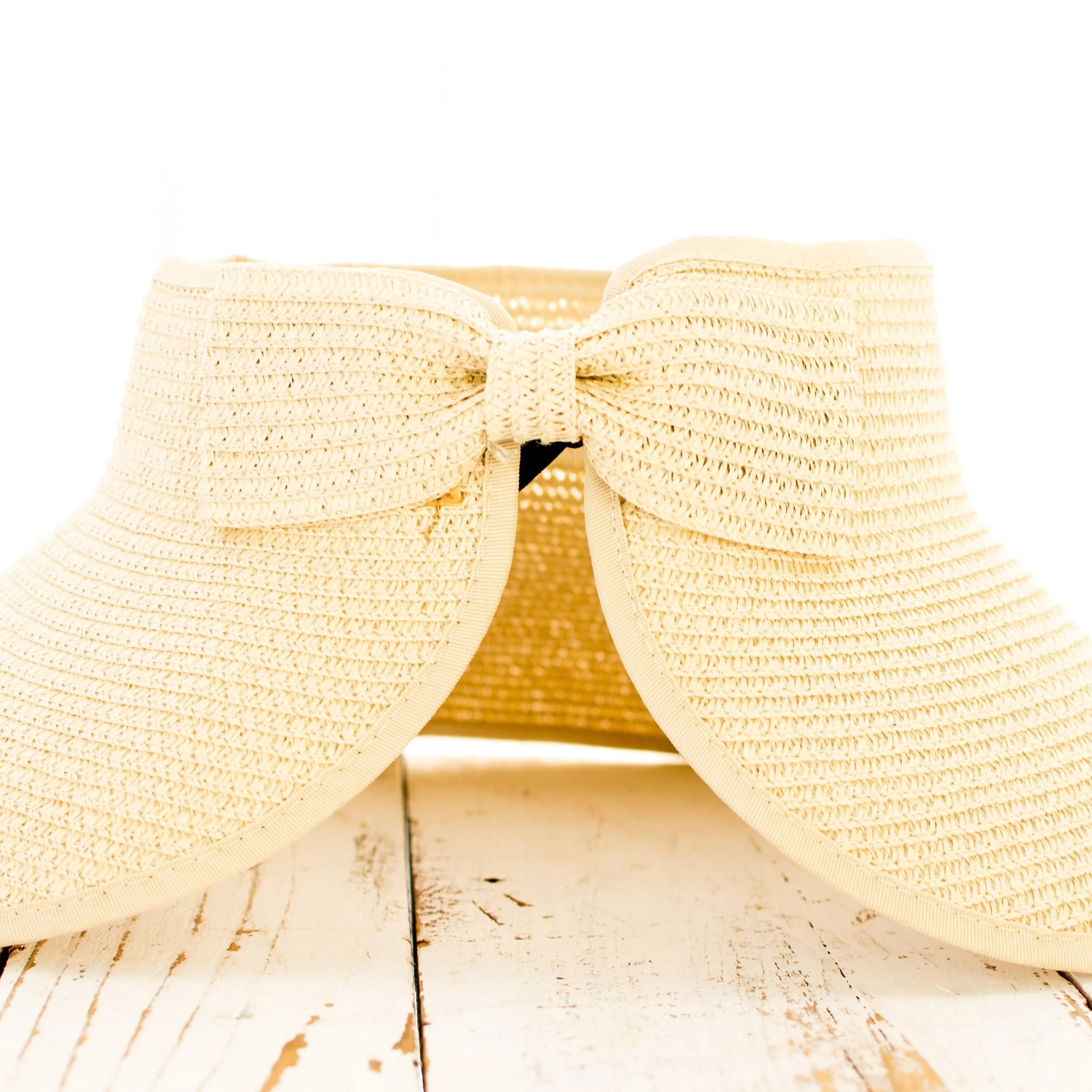 Bow & Go Wide Brim Visor-Women's Accessories-Shop Z & Joxa