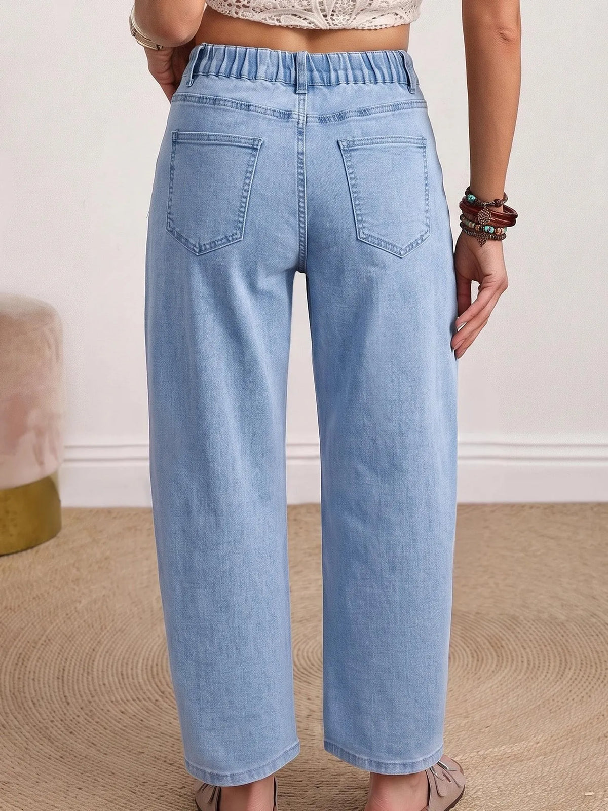 Briar Patch Barrel Jeans with Patch Pockets-Women's Jeans-Shop Z & Joxa