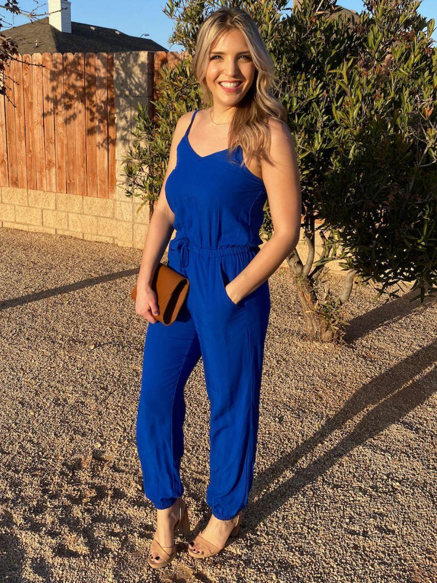 Bright Blue Tank Jumper | Ethical Fashion-Women's Jumpsuits-Shop Z & Joxa