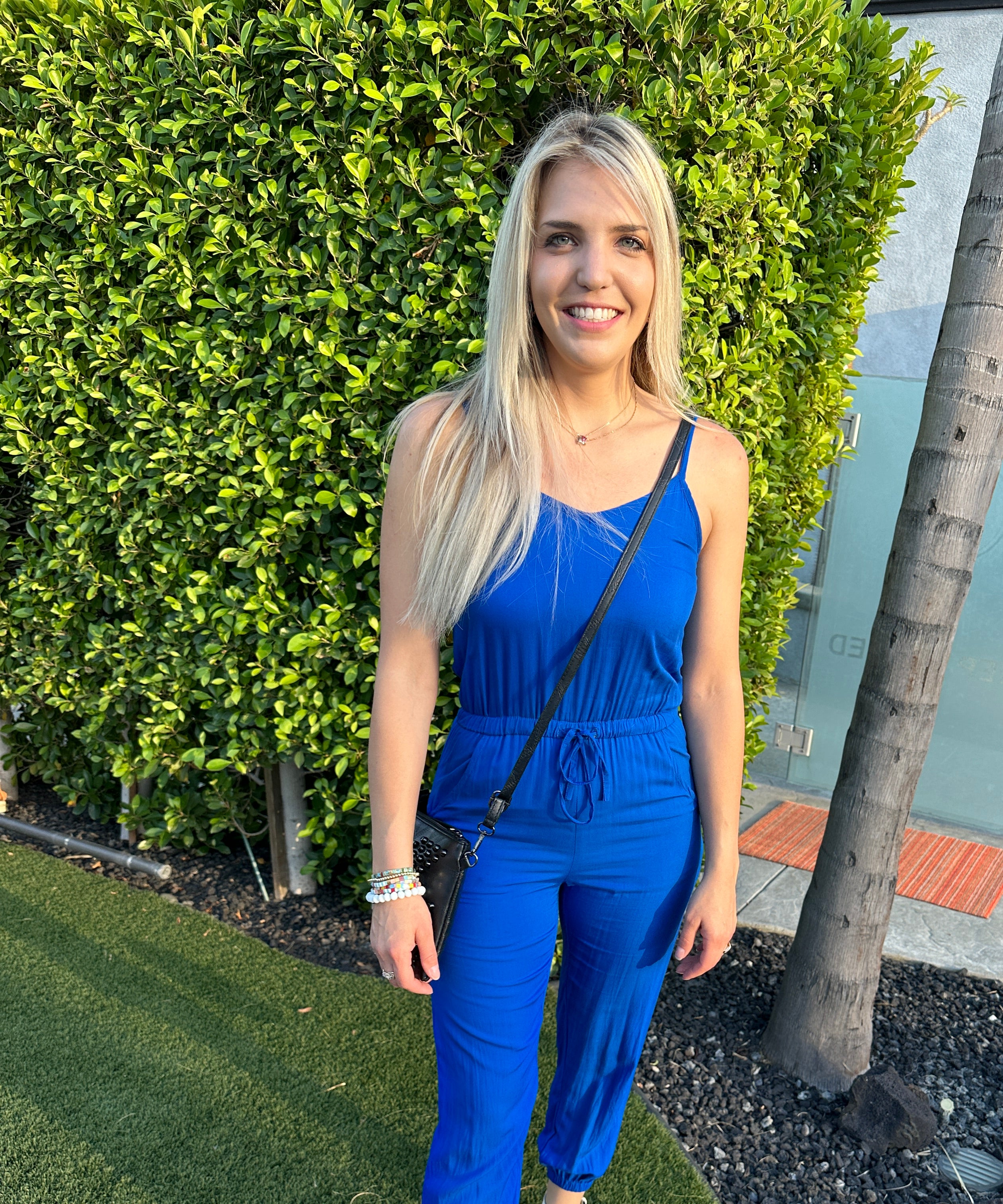 Bright Blue Tank Jumper | Ethical Fashion-Women's Jumpsuits-Shop Z & Joxa