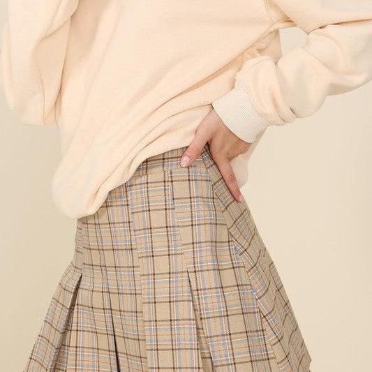 Butter Taffy Plaid Pleated Mini Skirt | Sale Rack-Shop Z & Joxa