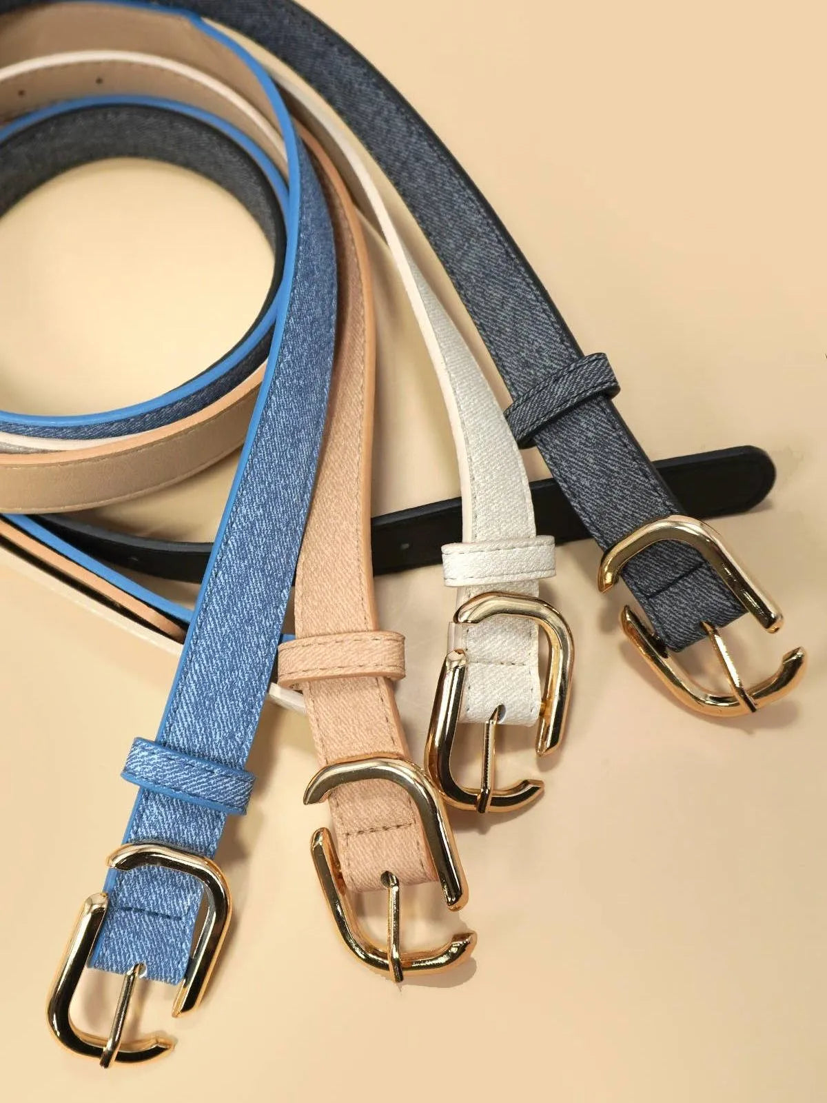 Chic Edge Rectangle Fashion Buckle Belt-Women's Accessories-Shop Z & Joxa