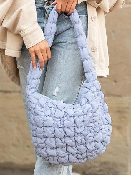 Cloud Captions Quilted Puffer Shoulder Bag-Women's Accessories-Shop Z & Joxa