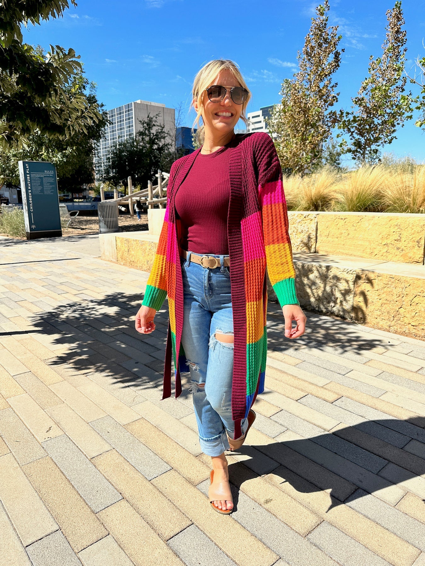 Color Like a Boss Colorful Knit Long Cardigan-Women's Shirts & Tops-Shop Z & Joxa