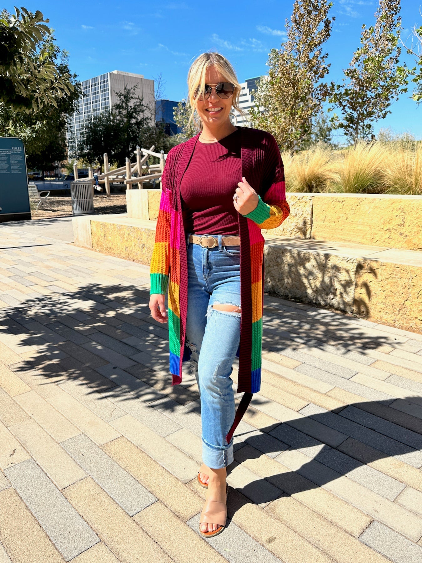 Color Like a Boss Colorful Knit Long Cardigan-Women's Shirts & Tops-Shop Z & Joxa