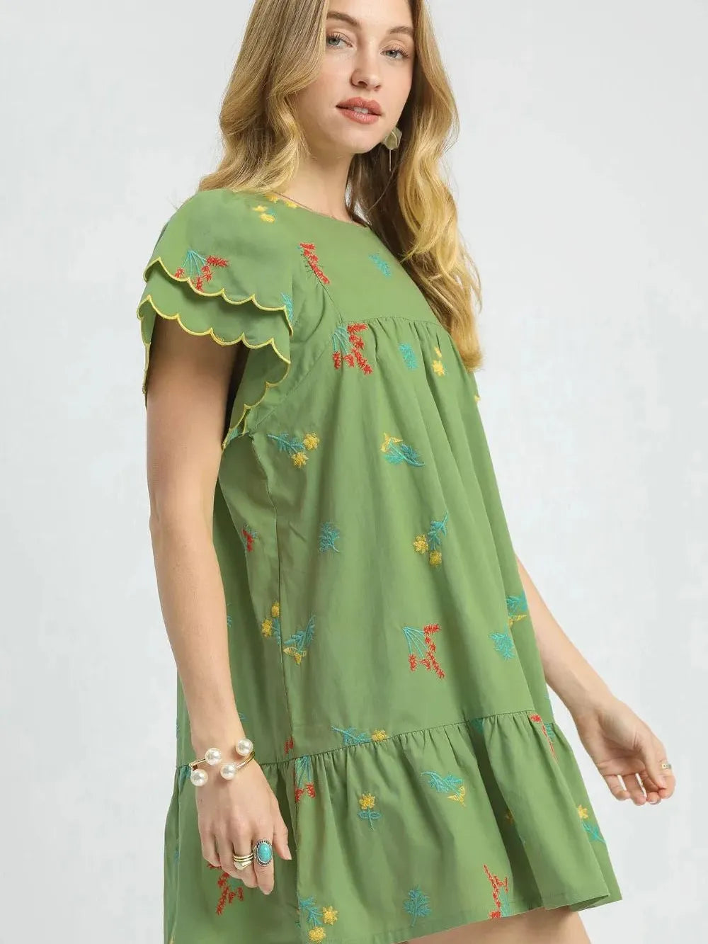 Cool Breeze and Daydreams Short Sleeve Floral Mini Dress-Women's Dresses-Shop Z & Joxa