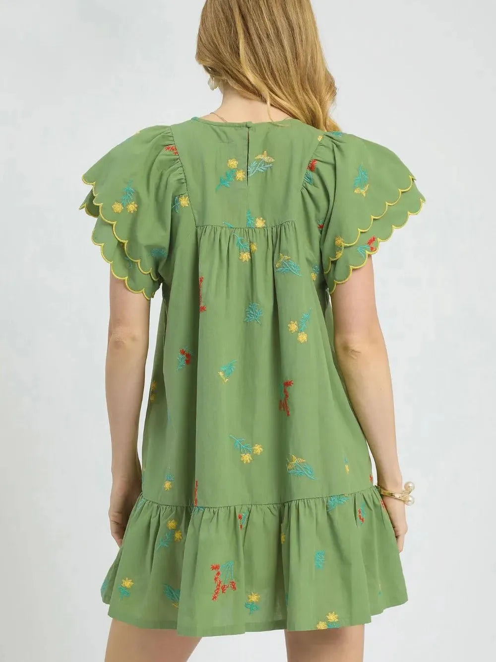 Cool Breeze and Daydreams Short Sleeve Floral Mini Dress-Women's Dresses-Shop Z & Joxa