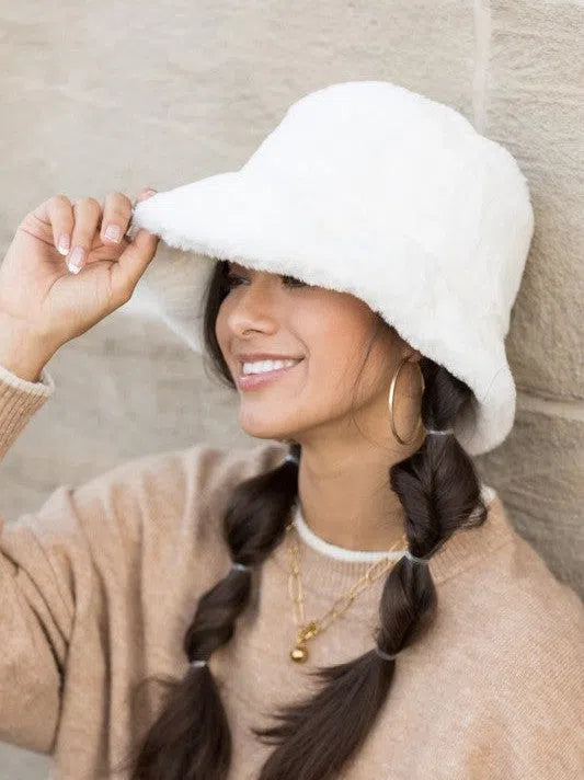 Dare to Dream Plush Bucket Hat-Women's Accessories-Shop Z & Joxa
