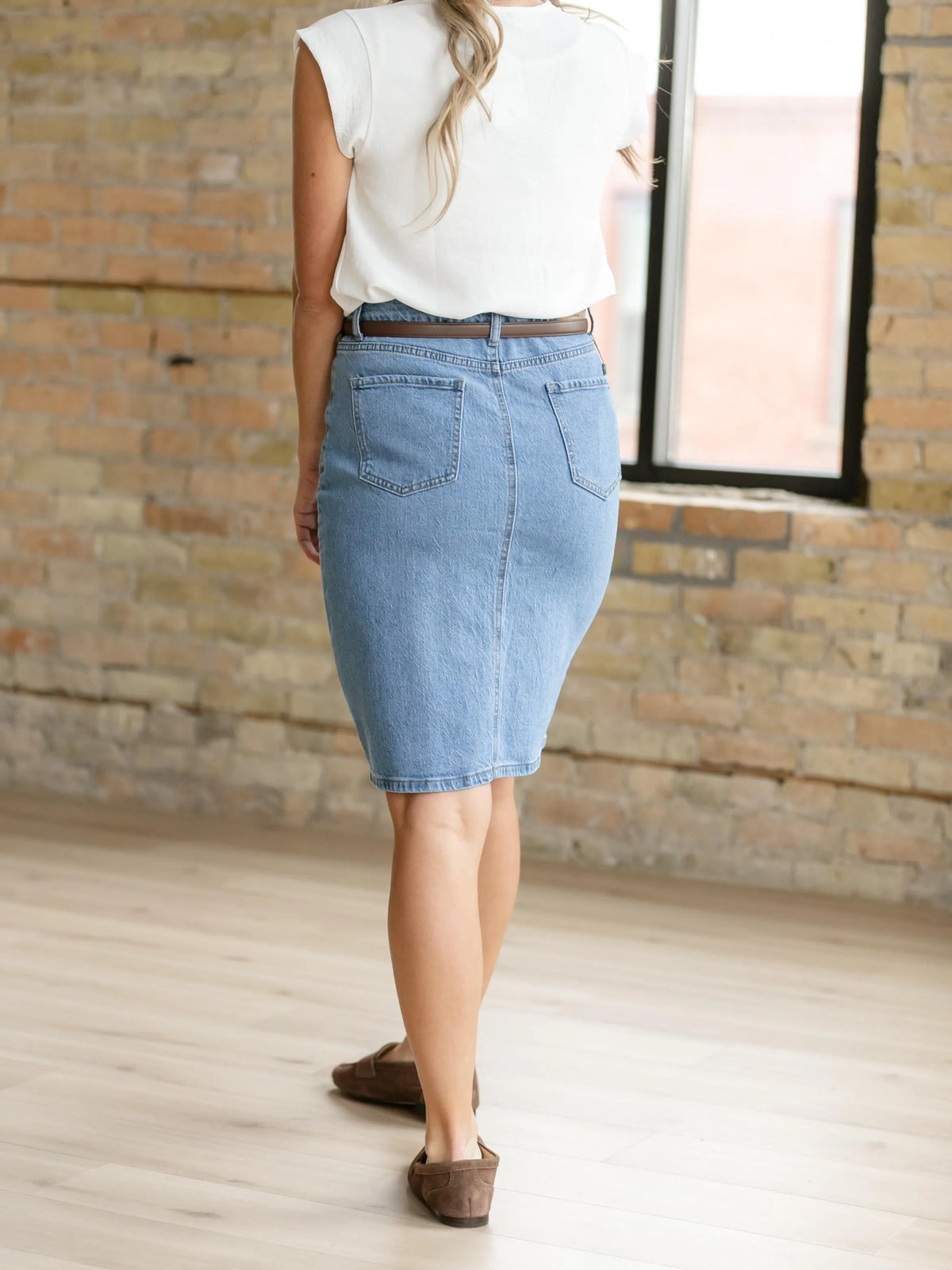 Denim Days Remi Medium Denim Midi Skirt-Women's Skirts & Skorts-Shop Z & Joxa