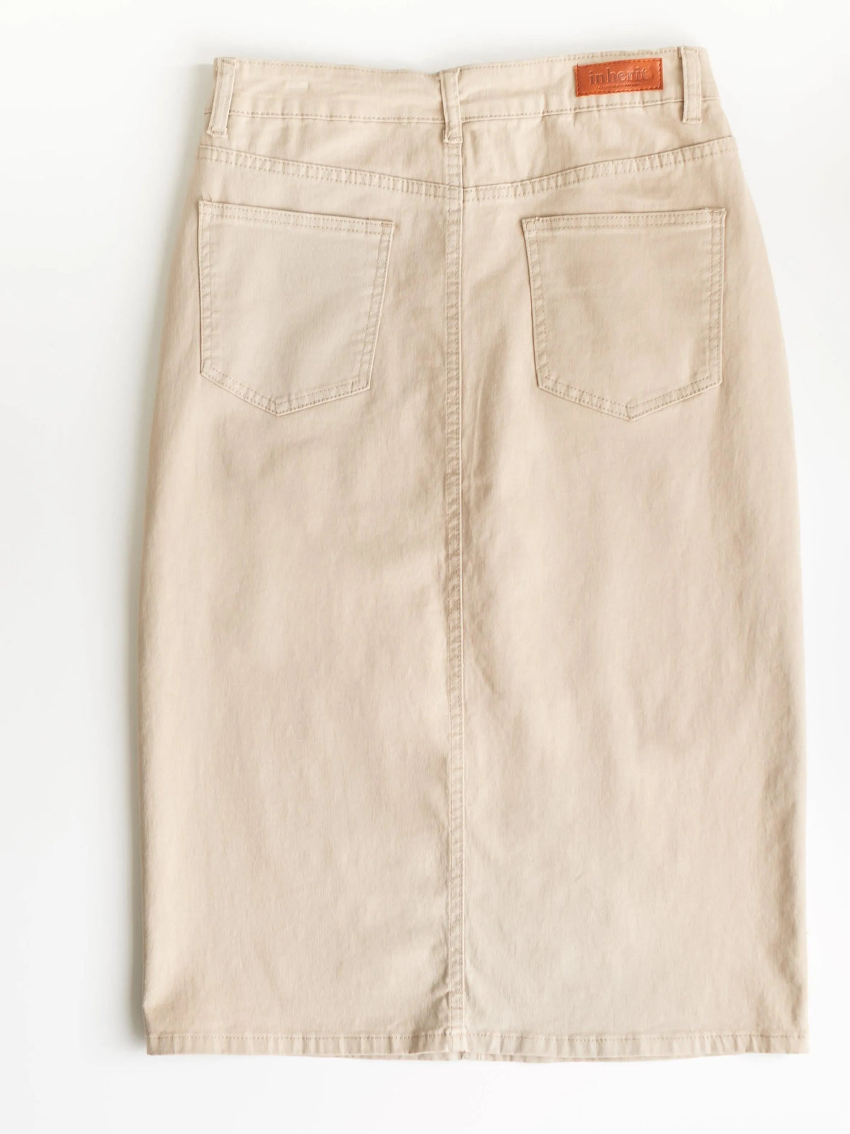 Denim Days Remi Simply Taupe Denim Midi Skirt-Women's Skirts & Skorts-Shop Z & Joxa