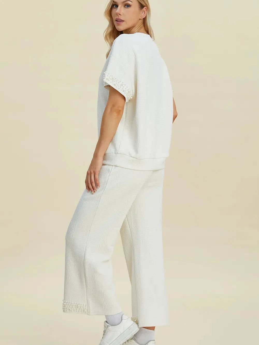 Double Take Pearl Harmony Matching Loungewear top and Pants-Women's Clothing-Shop Z & Joxa