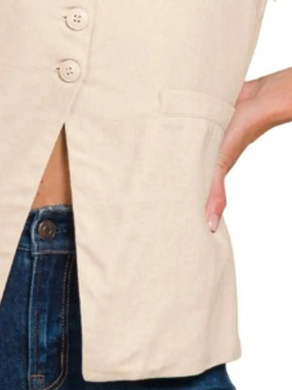 Elevate Your Wardrobe Linen Tie-back Vest Top-Women's Shirts & Tops-Shop Z & Joxa