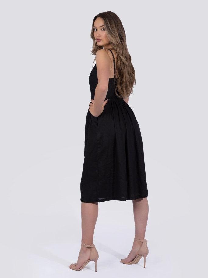 Everly Dress in Black | Ethical Fashion-Women's Dresses-Shop Z & Joxa
