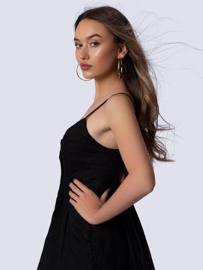 Everly Dress in Black | Ethical Fashion-Women's Dresses-Shop Z & Joxa
