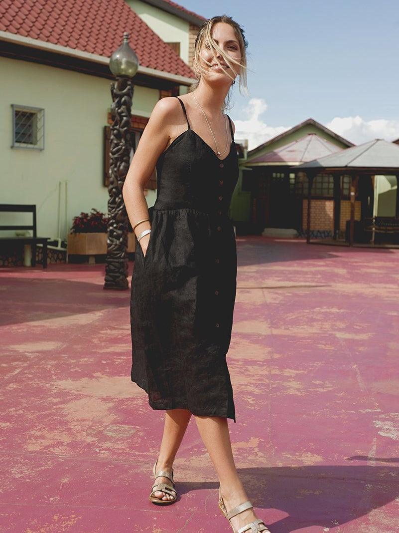 Everly Dress in Black | Ethical Fashion-Women's Dresses-Shop Z & Joxa