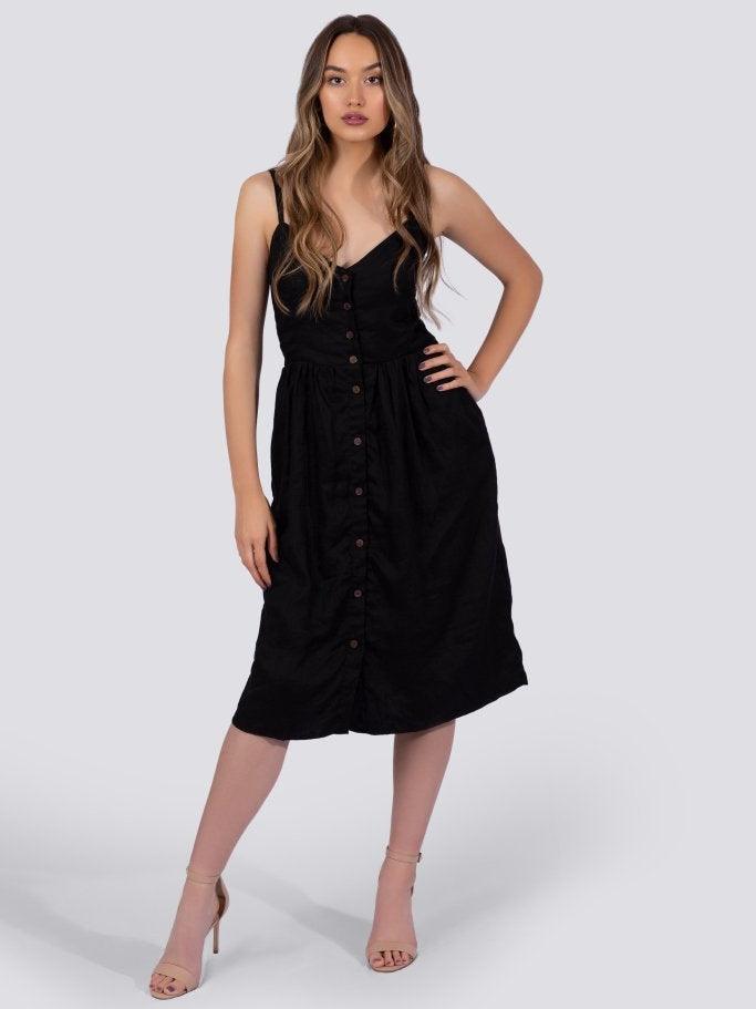 Everly Dress in Black | Ethical Fashion-Women's Dresses-Shop Z & Joxa