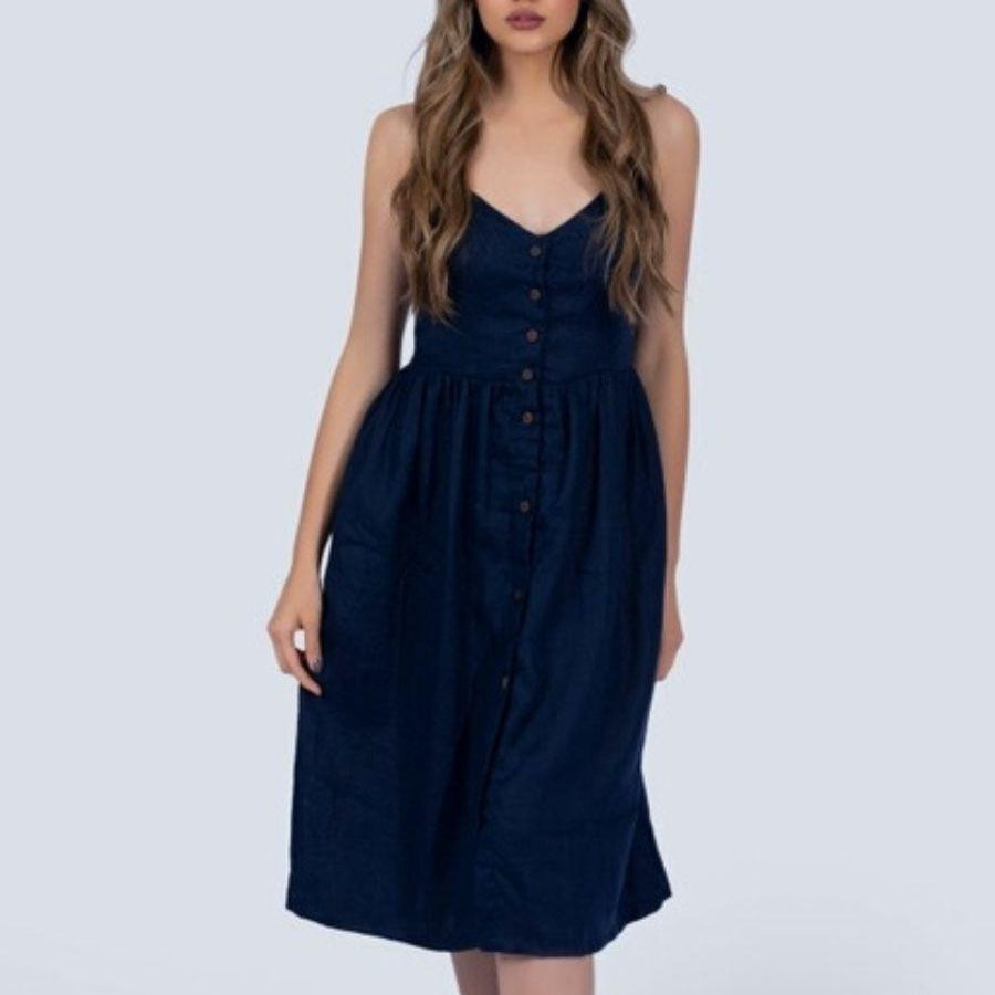 Everly Dress in Navy | Ethical Fashion-Women's Dresses-Shop Z & Joxa